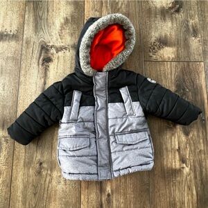 Oshkosh B’Gosh Baby Boys Colorblock Parka with Cozy Faux Fur Hood 12 month